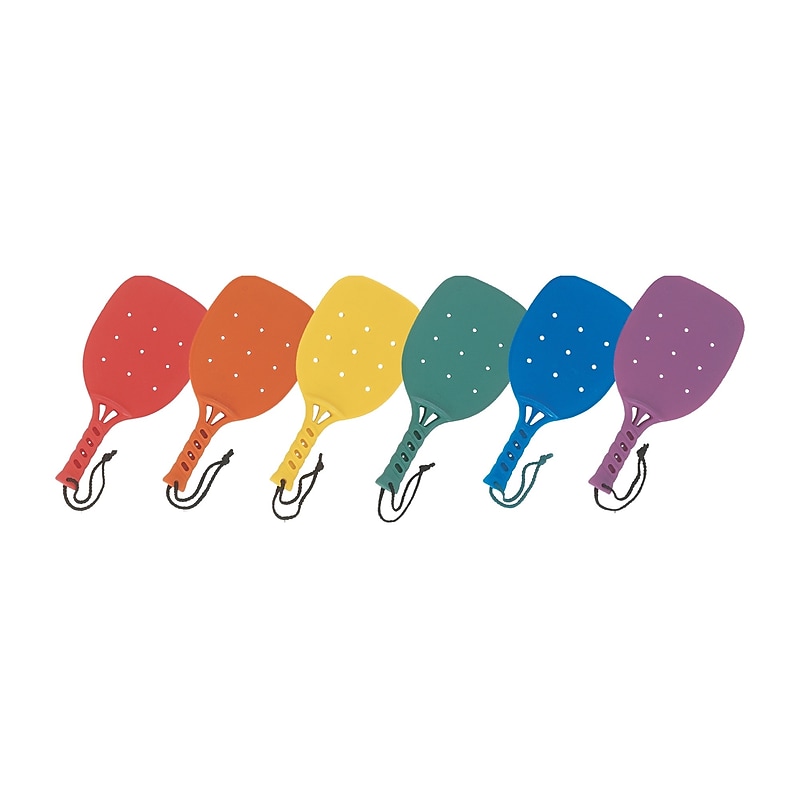 Champion Sports Plastic Paddleball Rackets, Assorted Colors, 6/Set (CHSMRSET) image 1