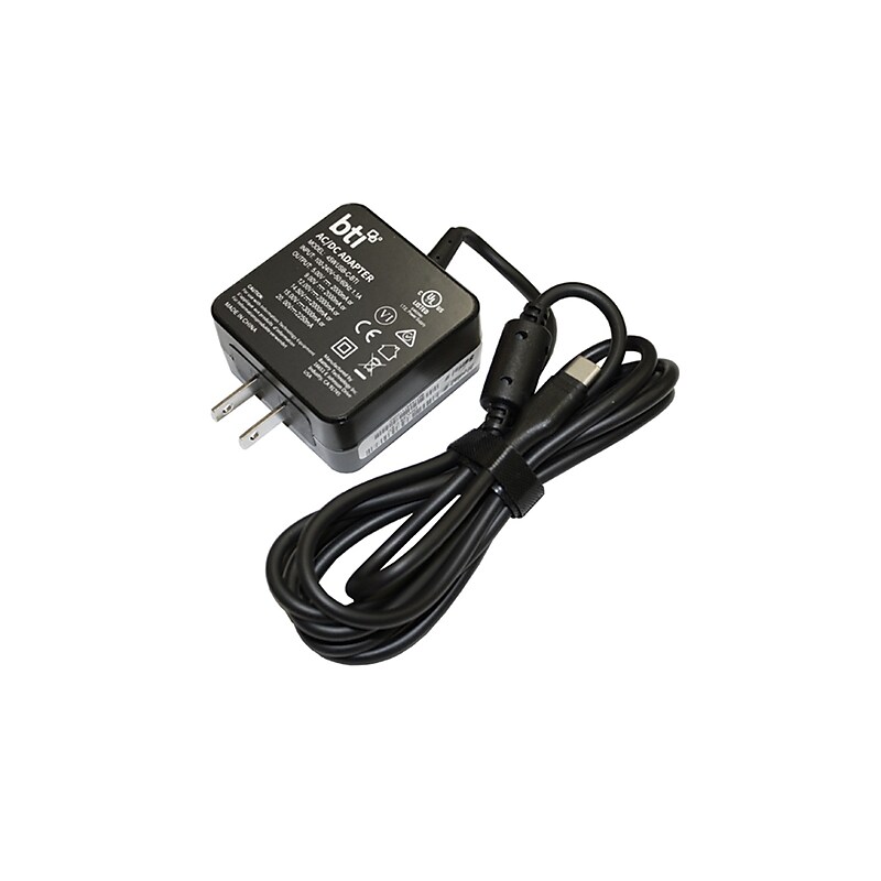 BTI 45W USB-C Laptop AC Adapter for Lenovo Chromebook, Black (5A10W86245-BTI) image 1