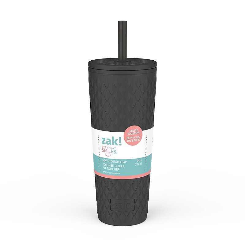 Zak! Cora Stainless Steel Double Wall Insulated Tumbler, 24 oz., Ebony, (0015-W621) image 1