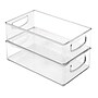 iDESIGN Small Stackable Plastic Storage Bin, Clear (29407M2)~#|#~A0D9747C-B5F4-4011-ABE8F26444FADAB0_sc7