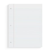Staples® College Ruled Filler Paper, 8" x 10.5", White, 120 Sheets/Pack (ST37427D)