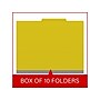 Medical Arts Press Pressboard Classification Folder, 1-Divider, 2" Expansion, Letter Size, Yellow, 10/Box (DV-T42-14-3YLW-PKT)~#|#~A0DD85CE-6118-4B4F-8EECD7484047790C_sc7