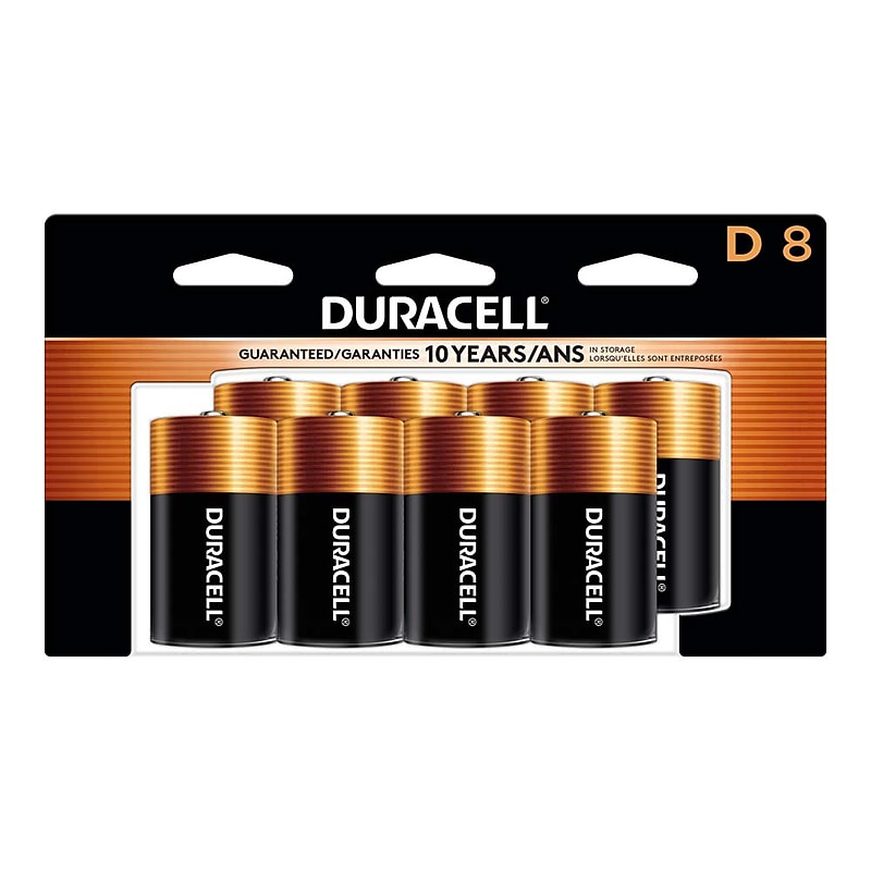 Duracell Coppertop D Alkaline Batteries, 8/Pack (MN13R8DW) image 1