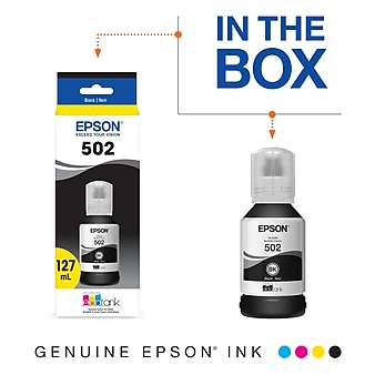 Epson T502 Black Standard Yield Ink Bottle (T502120-S)