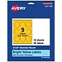 Avery Laser/Inkjet Round Multipurpose Labels, 2.5" Dia., Bright Yellow, 90/Pack (94502)~#|#~A0E2EEBF-AD56-40CF-9E5AA86A64F7CDAE_sc7
