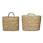 Storied Home Handwoven Seagrass Wall Mount Baskets with Handles, Natural, 2/Set (DF1954)~#|#~A0E916CB-522F-41B9-9F633E8D60C1B9AE_sc7