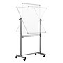 Luxor Double Sided Magnetic Porcelain Mobile Dry-Erase Whiteboard Easel, Aluminum Frame, 30"W x 40"H (DEMW001)~#|#~A0EFD111-0BF9-4D38-81183C6F6B0BC01F_sc7