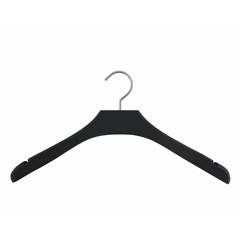 Nahanco 17" Rubber Concave Jacket Hanger, Black, 24/Pack (23817) image 1