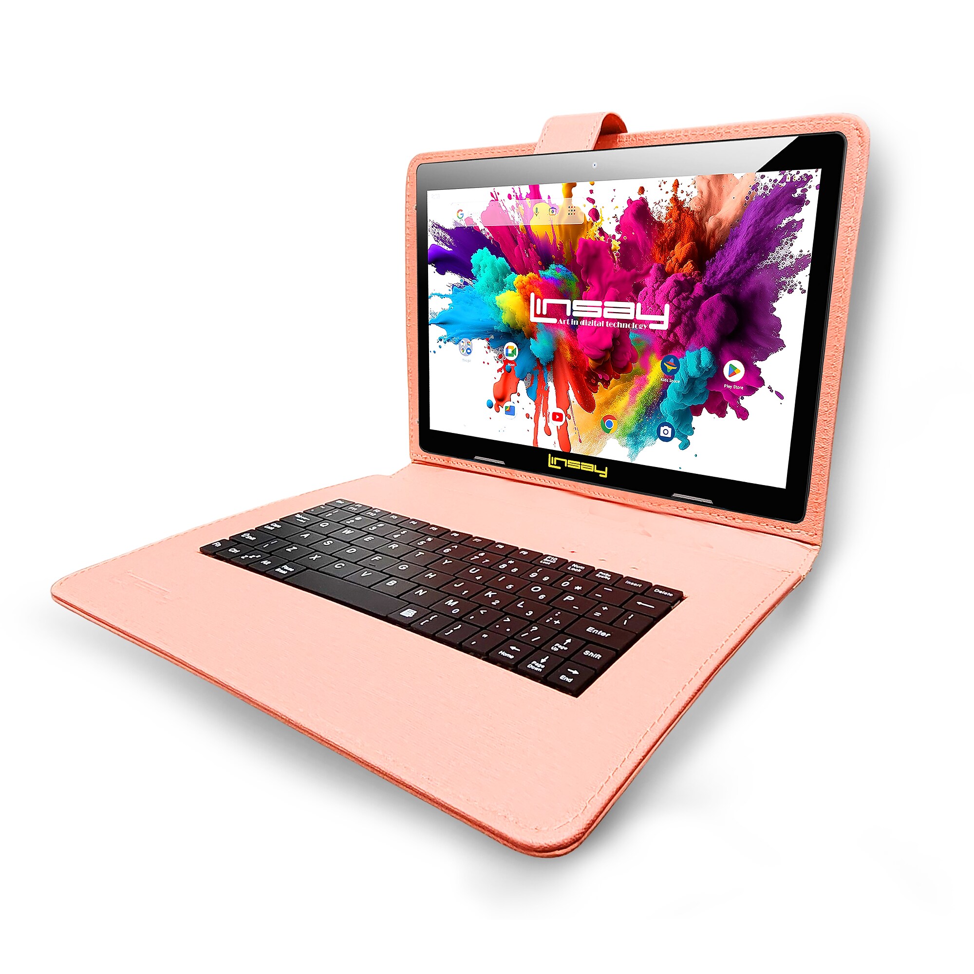 Linsay Octa Core 10.1″ Tablet 128GB Storage, Android 15 Tablet Bundle with Keyboard Case Backpack and Sylus Pen Sansujyuku sansujyuku.com