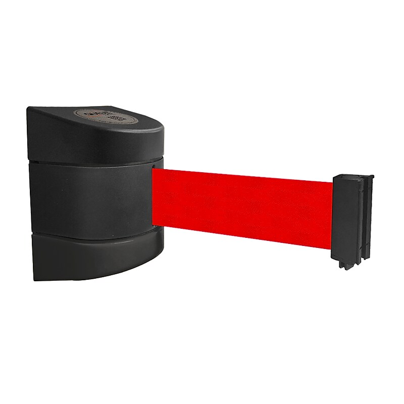 WallPro 400 Wall-Mountable 15' Retractable Belt Barrier, Red (171148) image 1