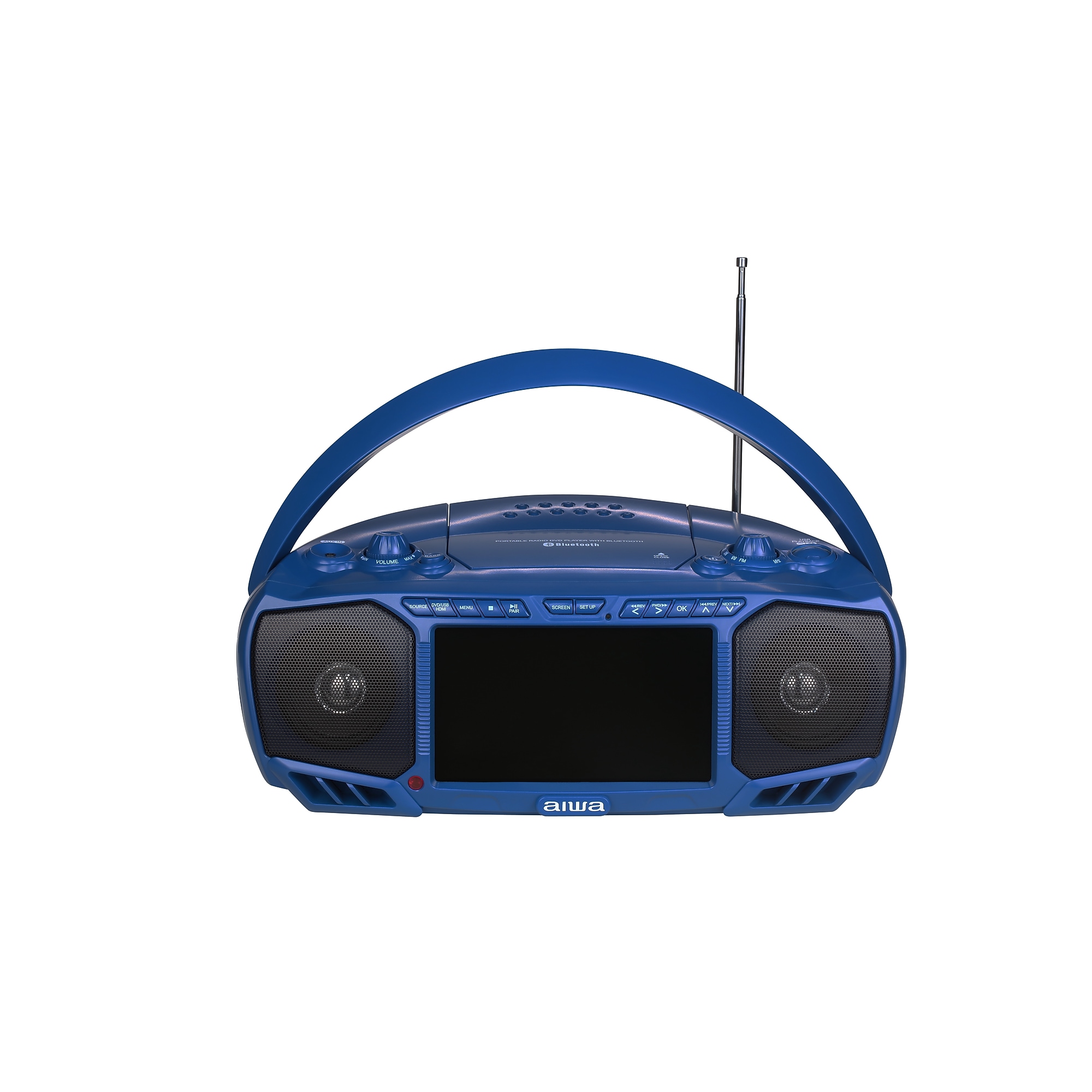 Aiwa Wireless Bluetooth Portable Media Boombox, Navy (AI7001-NVY-STK-2) Sansujyuku sansujyuku.com