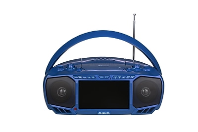 Aiwa Wireless Bluetooth Portable Media Boombox, Navy (AI7001-NVY-STK-2) Sansujyuku sansujyuku.com