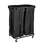 Household Essentials 2-Section Rolling Hamper, Canvas, Black (HE1095)~#|#~A0FAD802-2C08-41A5-B53CD2865C1603E6_sc7
