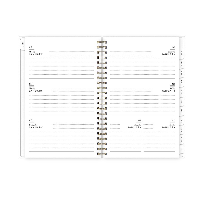 2026 Blue Sky Heavy Stripe 5" x 8"  Weekly & Monthly Planner, Plastic Cover, Terracotta (156226) image 1