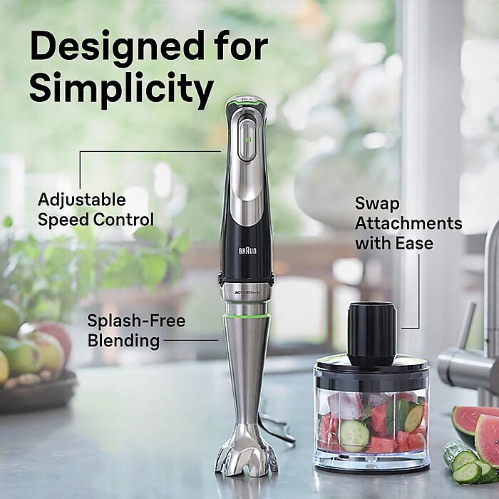 Braun MultiQuick 9 Hand Blender & Food Processor Kit, Black