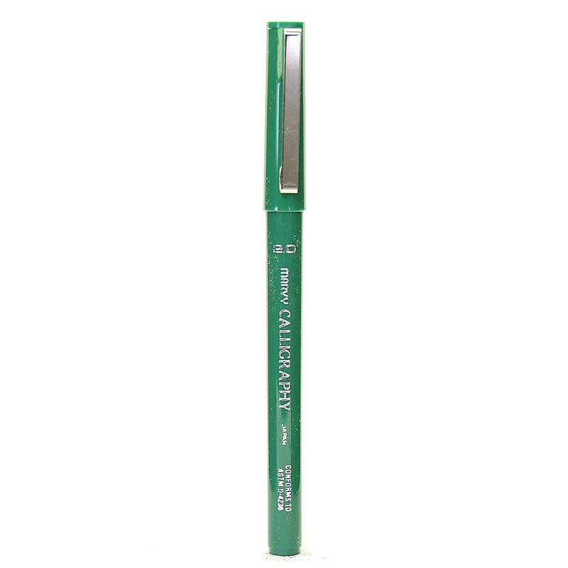 Marvy Uchida 6000 Calligraphy Pens, Green, 2.0mm Fine, 12/Pack (22133-PK12) image 1