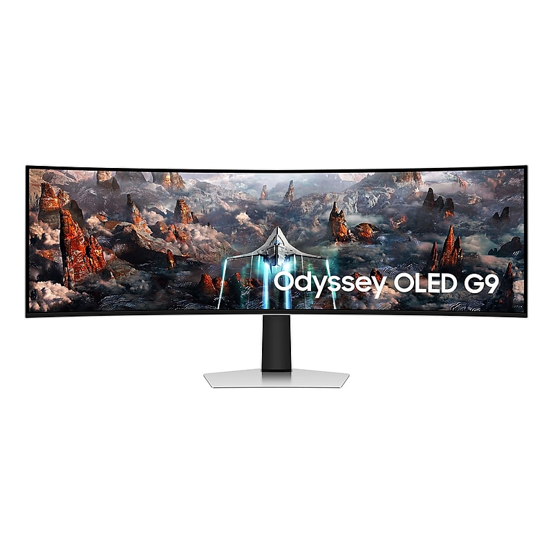 Samsung Odyssey 49" Curved 240Hz OLED Gaming Monitor, Silver (S49CG934SN) image 1