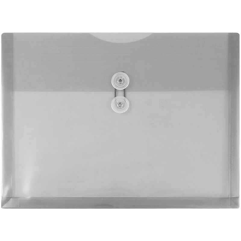 JAM Paper Premium Plastic Document File, Letter, Gray, 3/Pack (218B1SMX3) image 1