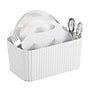 mDesign 4-Section Plastic Desktop Caddy Organizer with Handle, White (26054)~#|#~A10D2ED3-E349-4E19-956B107CBAB3E466_sc7