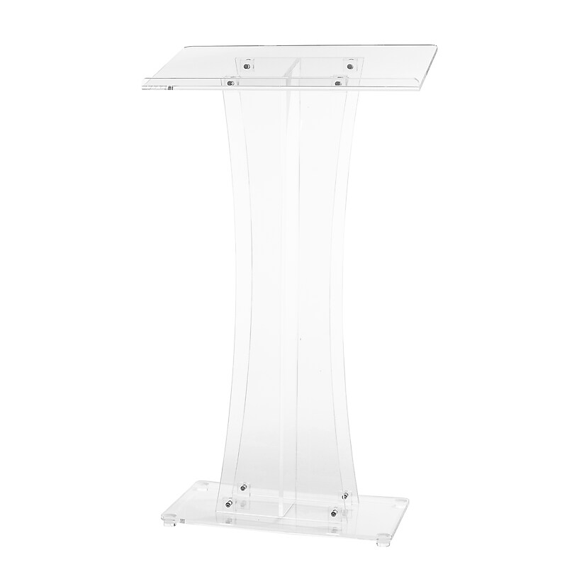 AdirOffice 47" Podium Lectern, Clear (661-02-PKG) image 1