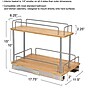 Household Essentials Bamboo and Silver Iron Two-Tier Slide-Out Organizer (HH1265B-1)~#|#~A110B05E-F875-4B5D-874AD68827B0E5EC_sc7