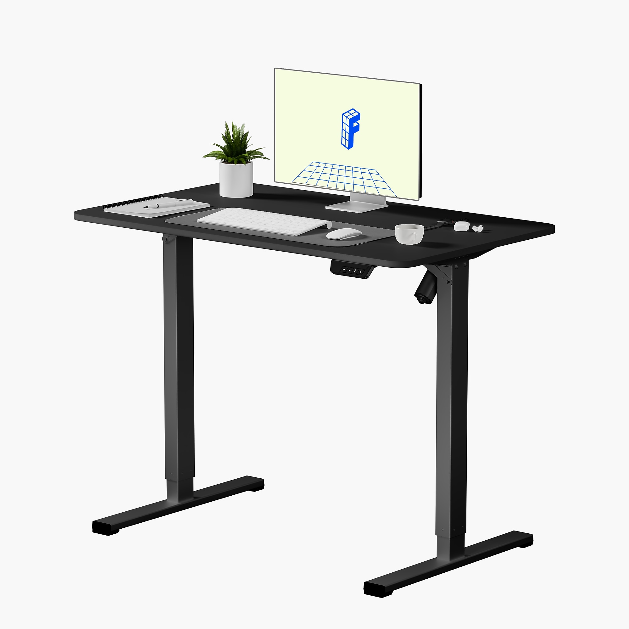 FlexiSpot EC2 40″W Electric Rectangular Adjustable Standing Desk, Black (EC2B-4024B) Sansujyuku sansujyuku.com