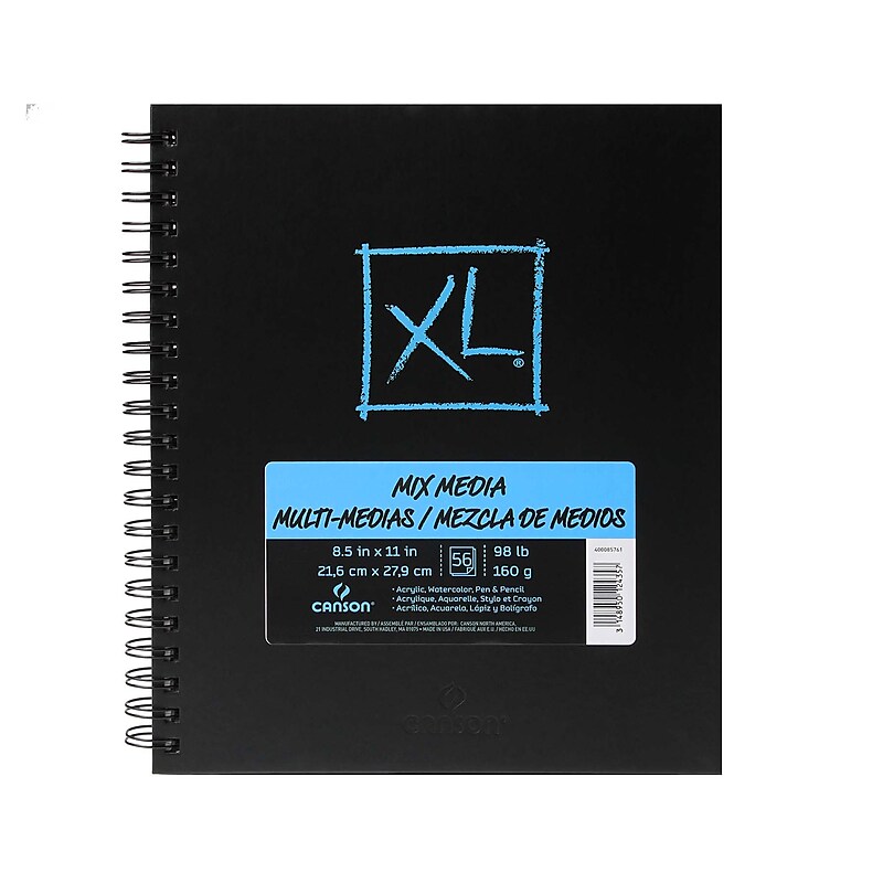 Canson XL Series 8.5" x 11" Wire Bound Mixed Media Sketch Book, 60 Sheets/Book (MCXC400085761) image 1
