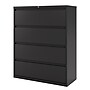 Staples 4-Drawer Lateral File Cabinet, Letter/Legal Size, Lockable, 52.36"H x 42"W x 18.62"D, Black (59621/17460)~#|#~A1181B14-73A2-4667-805CFED8212530F9_sc7