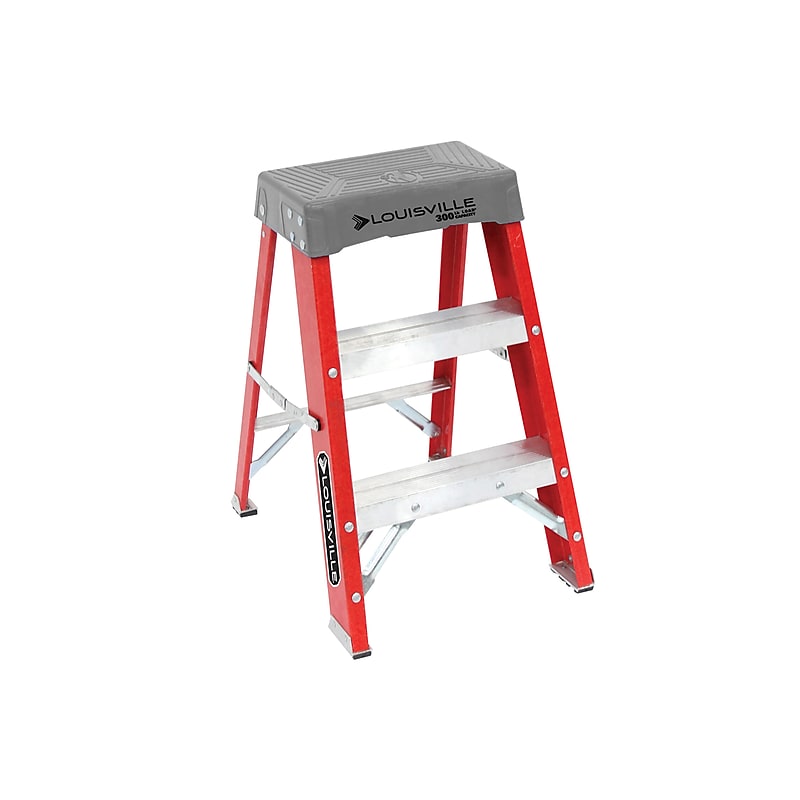 Louisville Ladder 2' Fiberglass Step Ladder, 300 lbs. Capacity (FS1502) image 1