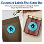 Avery Printable Circle Multipurpose Labels, 1-2/3" Dia., Bright Blue, 800/Pack (94508)~#|#~A12184C9-837C-47BA-B5E94A48FA4AE5C7_sc7