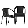 Flash Furniture Rattan Stacking Patio Chairs, Black, 4/Pack (4TLH037BK)~#|#~A123FCE5-0BF9-4853-95E82755517F57F7_sc7
