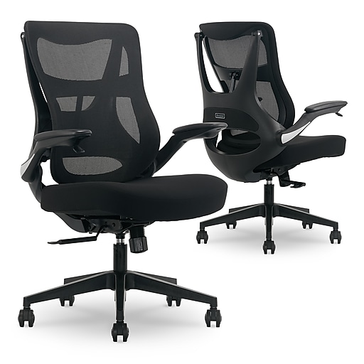 ErgoMax 25.4 in. Width Big and Tall Black Mesh Ergonomic Chair