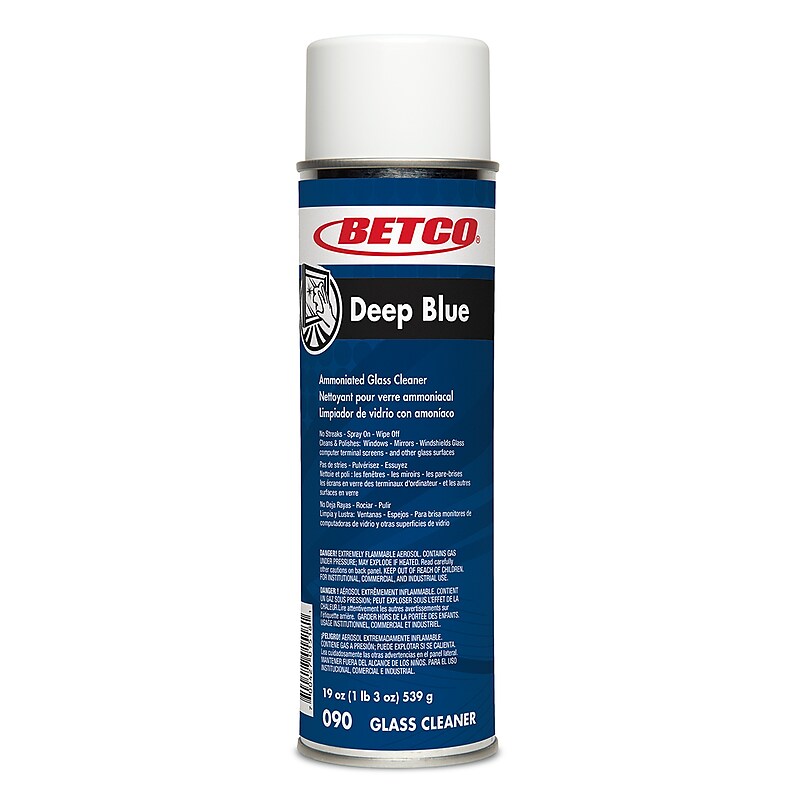 Betco Deep Blue Glass and Surface Cleaner, Fresh, 19 oz., 12/Carton (902300) image 1