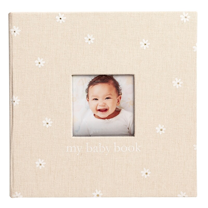 Pearhead First 5 Years Hardcover Memory Guided Journal, 8" x 8", Beige, 56 Pages (75165) image 1