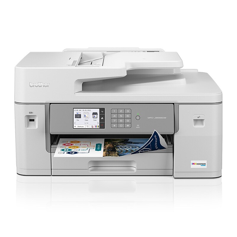 Brother INKvestment Tank MFC-J6555DW Wireless Color Inkjet Printer, All-In-One Supertank, Print, Scan, Copy, Fax image 1