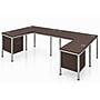 Boss Office Products Simple System 60"W L-Shaped Desk with Pedestal, Driftwood, 2/Set (SGSD008-201)~#|#~A13531A9-8F61-4690-8B1D2A2437873D04_sc7