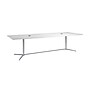 Bush Business Furniture 120W x 48D Boat Shaped Conference Table with Metal Base, White (99TBM120WHSVK)~#|#~A139D0CF-E59D-4089-B381243789BBF647_sc7