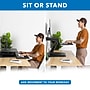 Mount-It! 23" W Compact Manual Adjustable Standing Desk Converter, Black (MI-7916)~#|#~A13DE961-4F73-4964-B0B0C942D3EB1C50_sc7
