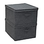 Household Essentials Jumbo Storage Box with Lid in Breathable Canvas and Convenient Handle, (HH7515-1)~#|#~A13FC30C-0E22-46A3-BBA5F4AADACFCB20_sc7