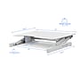 Rocelco 32"W Adjustable Standing Desk Converter, White (R ADRW)~#|#~A141B557-169B-4229-9798BEE1A9123521_sc7