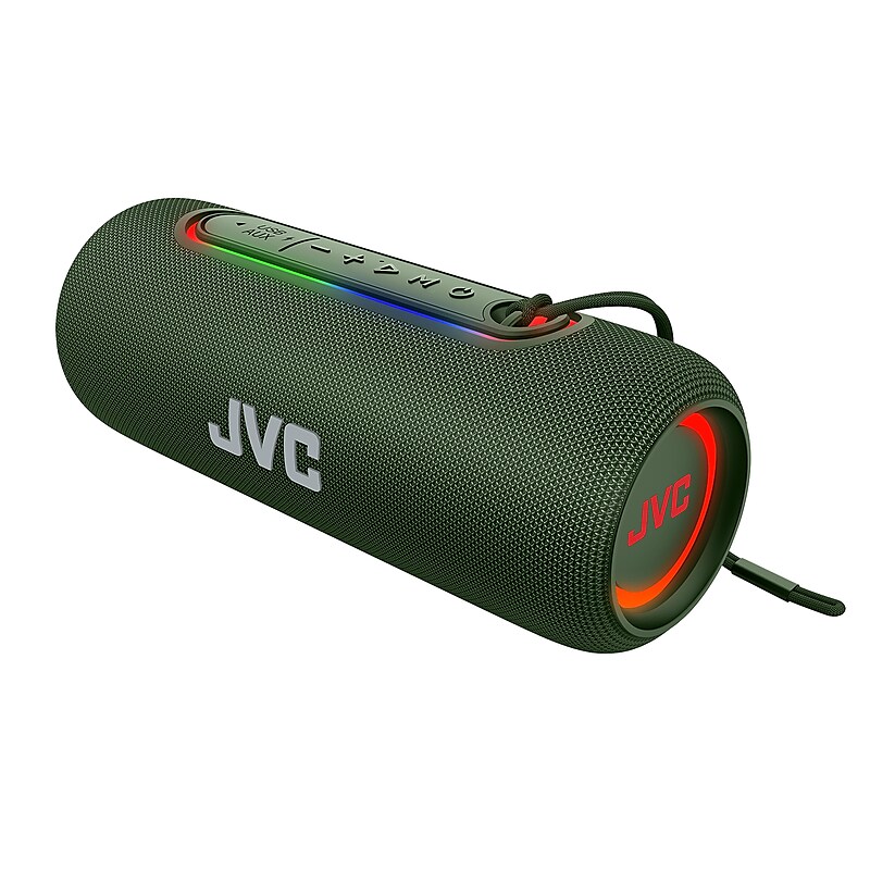 JVC True Wireless Portable Bluetooth Speaker, Water Resistant, Green (SP-PA5BT) image 1