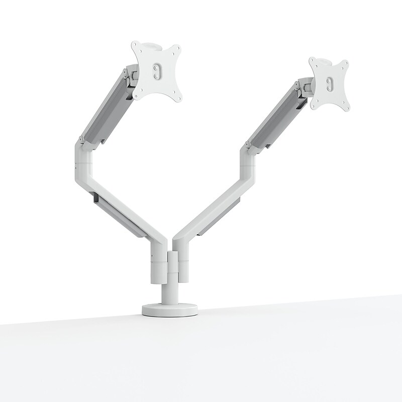 HON Dual Dynamic Monitor Arm, Silver Finish image 1