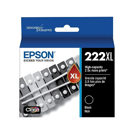 Epson 222XL Black High Yield Ink Cartridge (T222XL120S) Staples