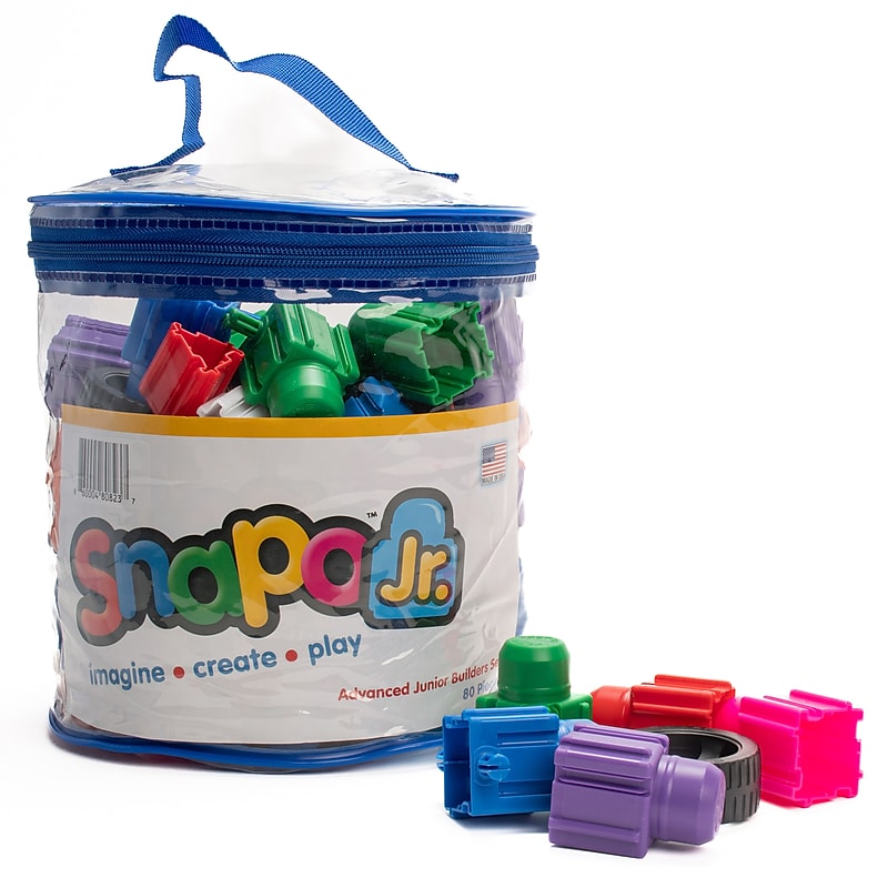 Snapo Jr. Building Blocks Advanced Builder's Kit, 80 Pieces/Set (SNP3280) image 1