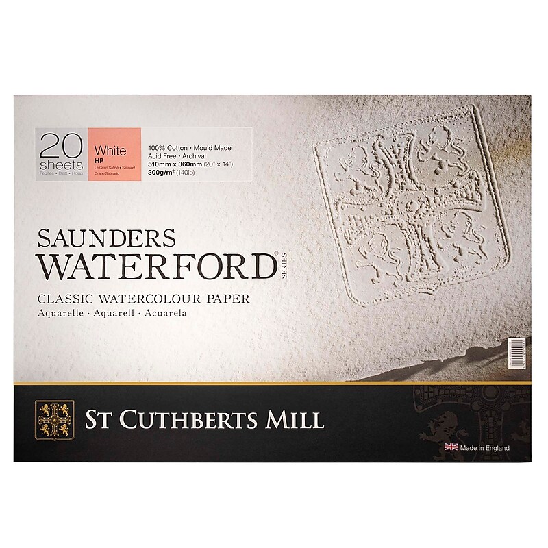 St Cuthberts Mill Saunders Waterford 14" x 20" Watercolor Sketch Pad, 20 Sheets/Pad (STCT45930001011M) image 1