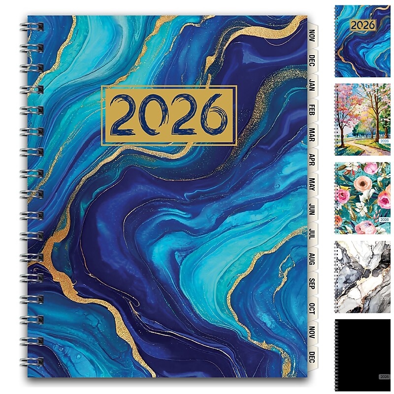2026 Global Printed Products 5-Cover 8.5" x 11" Calendar Year Monthly Standard Planner, Paperboard Cover (NRY26-8511M-F) image 1