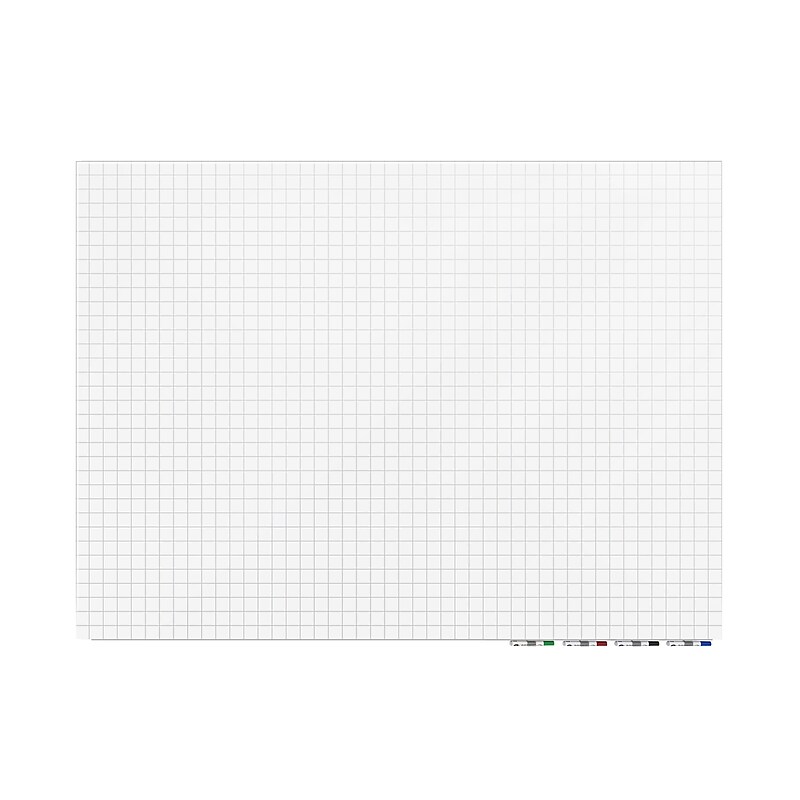 Ghent Grid Aria Magnetic Glass Dry-Erase Whiteboard, 4'H x 8'W (GRPARIASM21G-48) image 1