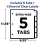 Avery Index Maker Extra-Wide Paper Dividers with Print & Apply Label Sheets, 5 Tabs, White (11438)~#|#~A1626361-784E-4686-9E673F339DD881F6_sc7