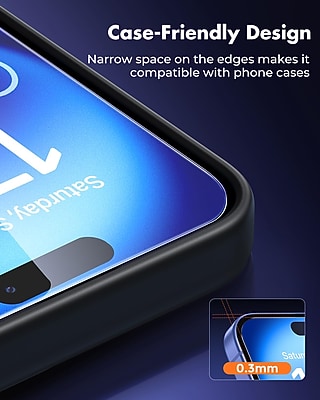 SaharaCase ZeroDamage Anti-Glare Tempered Glass Screen Protector for iPhone 17 Pro