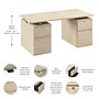 Bush Business Furniture Stratus 60"W Electric Rectangular Adjustable Standing Desk with Drawers, Natural Elm (SUT009NE)~#|#~A16BECD9-6A2B-4186-AE8E3EDAF633F648_sc7